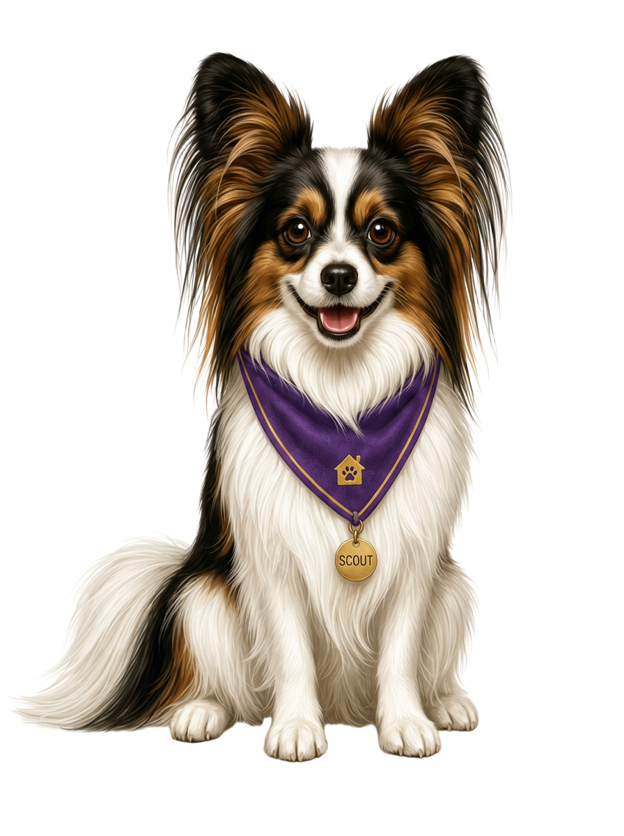 Scout™, Kelly's Papillon mascot